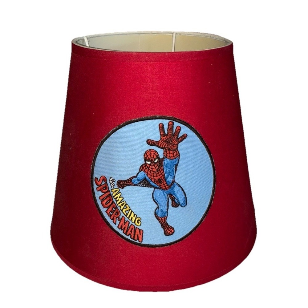 Spider Man Lamp Shade Red 11x10" Marvel The Amazing Spider Man Pottery Barn 2008
